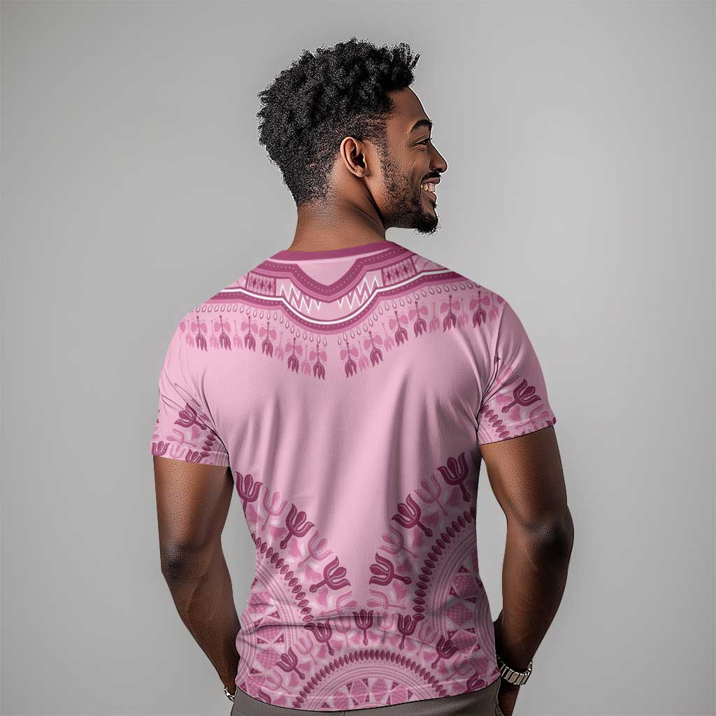 Afro Breast Cancer Awareness Dashiki T shirt Glamorous Pink LT7