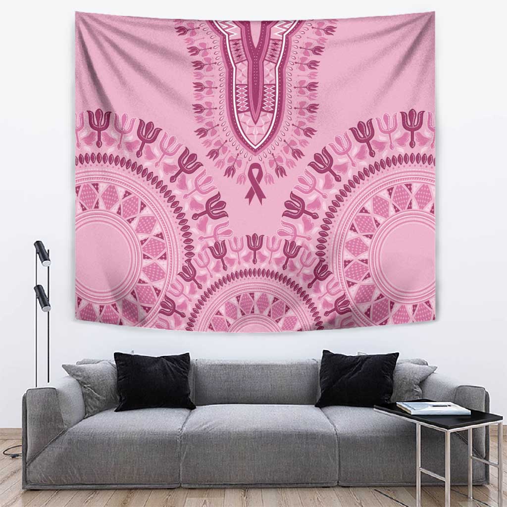 Afro Breast Cancer Awareness Dashiki Tapestry Glamorous Pink LT7