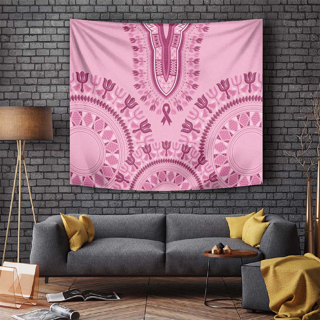 Afro Breast Cancer Awareness Dashiki Tapestry Glamorous Pink LT7