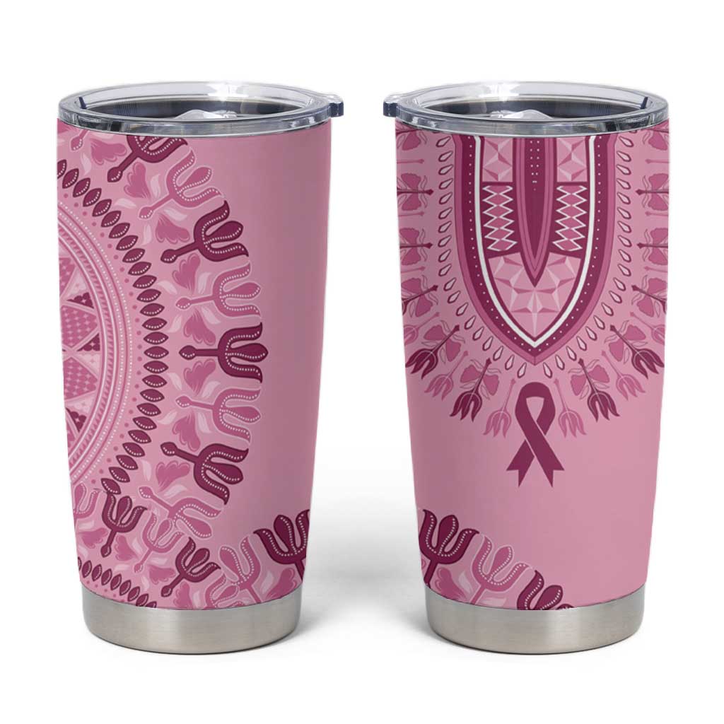 Afro Breast Cancer Awareness Dashiki Tumbler Cup Glamorous Pink LT7