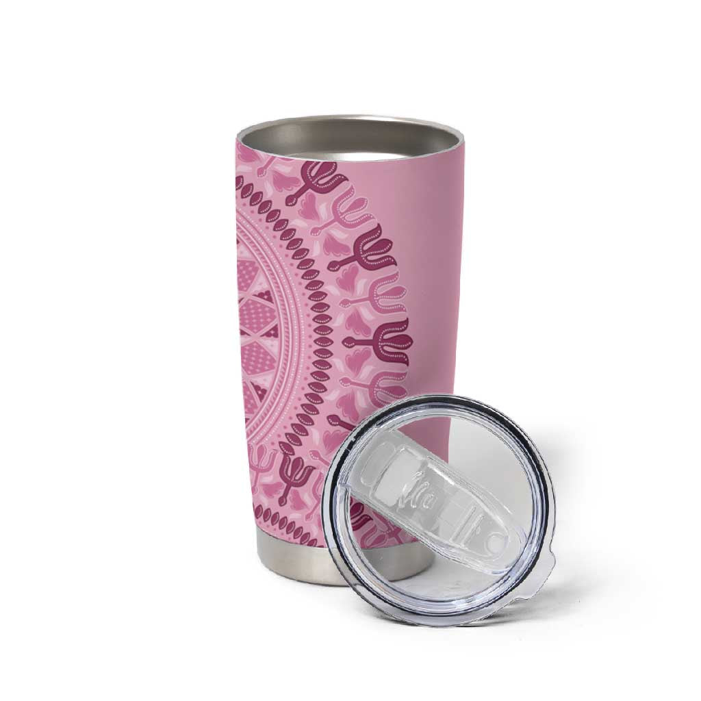 Afro Breast Cancer Awareness Dashiki Tumbler Cup Glamorous Pink LT7