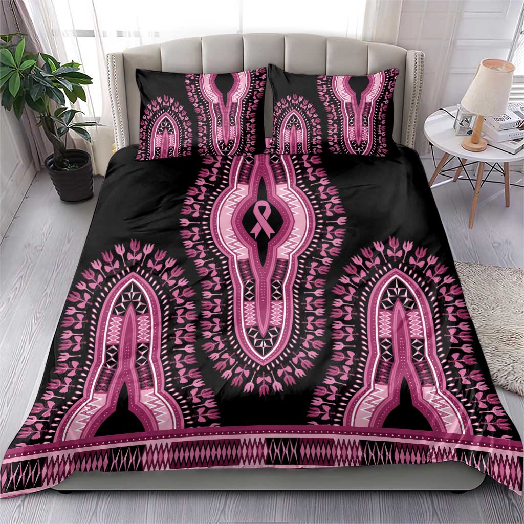 Breast Cancer Awareness Pink Ribbon Afro Bedding Set Dashiki Style LT7