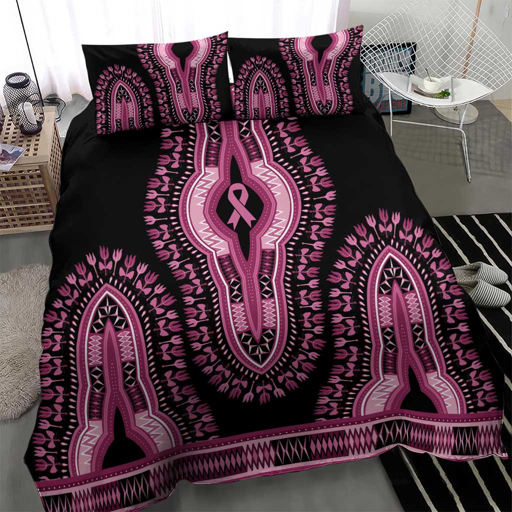 Breast Cancer Awareness Pink Ribbon Afro Bedding Set Dashiki Style LT7
