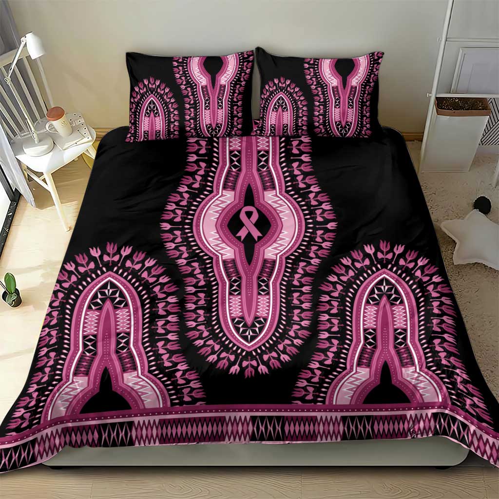 Breast Cancer Awareness Pink Ribbon Afro Bedding Set Dashiki Style LT7