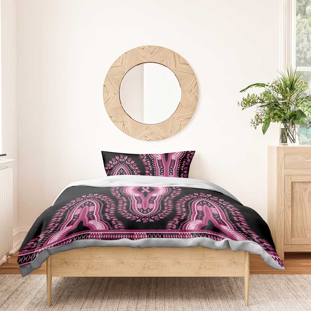 Breast Cancer Awareness Pink Ribbon Afro Bedding Set Dashiki Style LT7