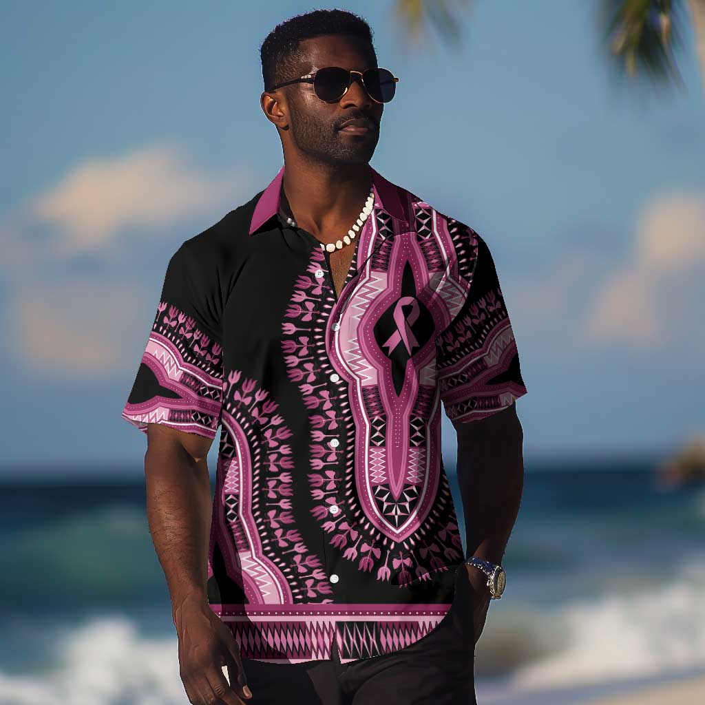 Breast Cancer Awareness Pink Ribbon Afro Hawaiian Shirt Dashiki Style LT7