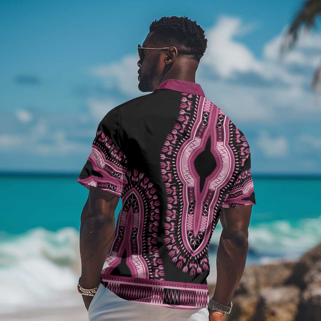 Breast Cancer Awareness Pink Ribbon Afro Hawaiian Shirt Dashiki Style LT7