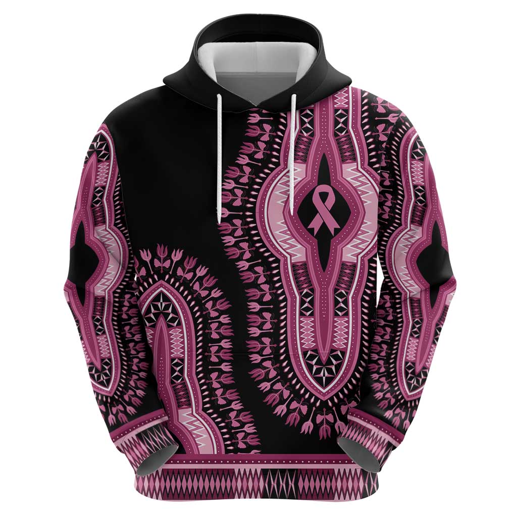 Breast Cancer Awareness Pink Ribbon Hoodie Dashiki Style LT7