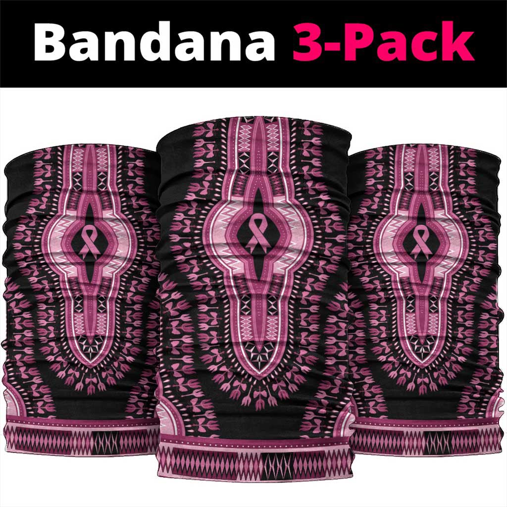 Breast Cancer Awareness Pink Ribbon Neck Gaiter Dashiki Style LT7