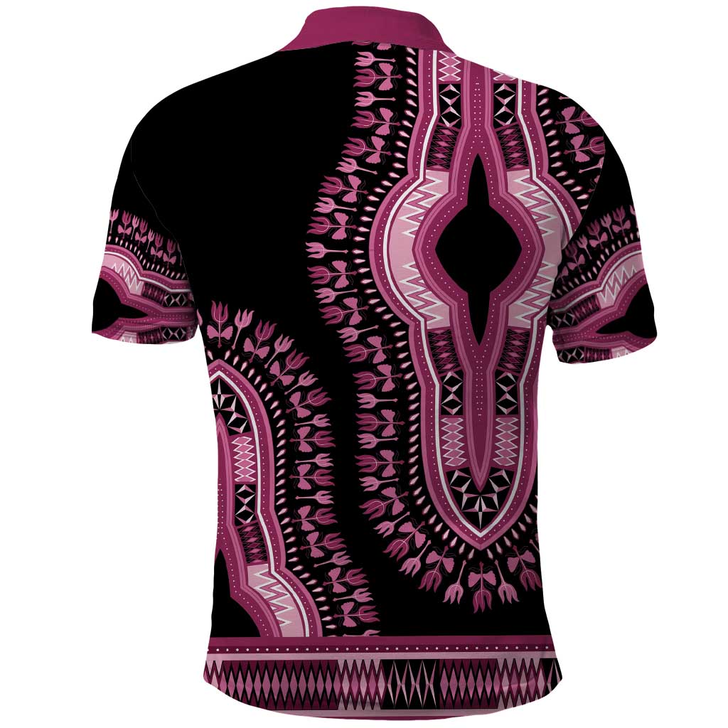 Breast Cancer Awareness Pink Ribbon Polo Shirt Dashiki Style LT7