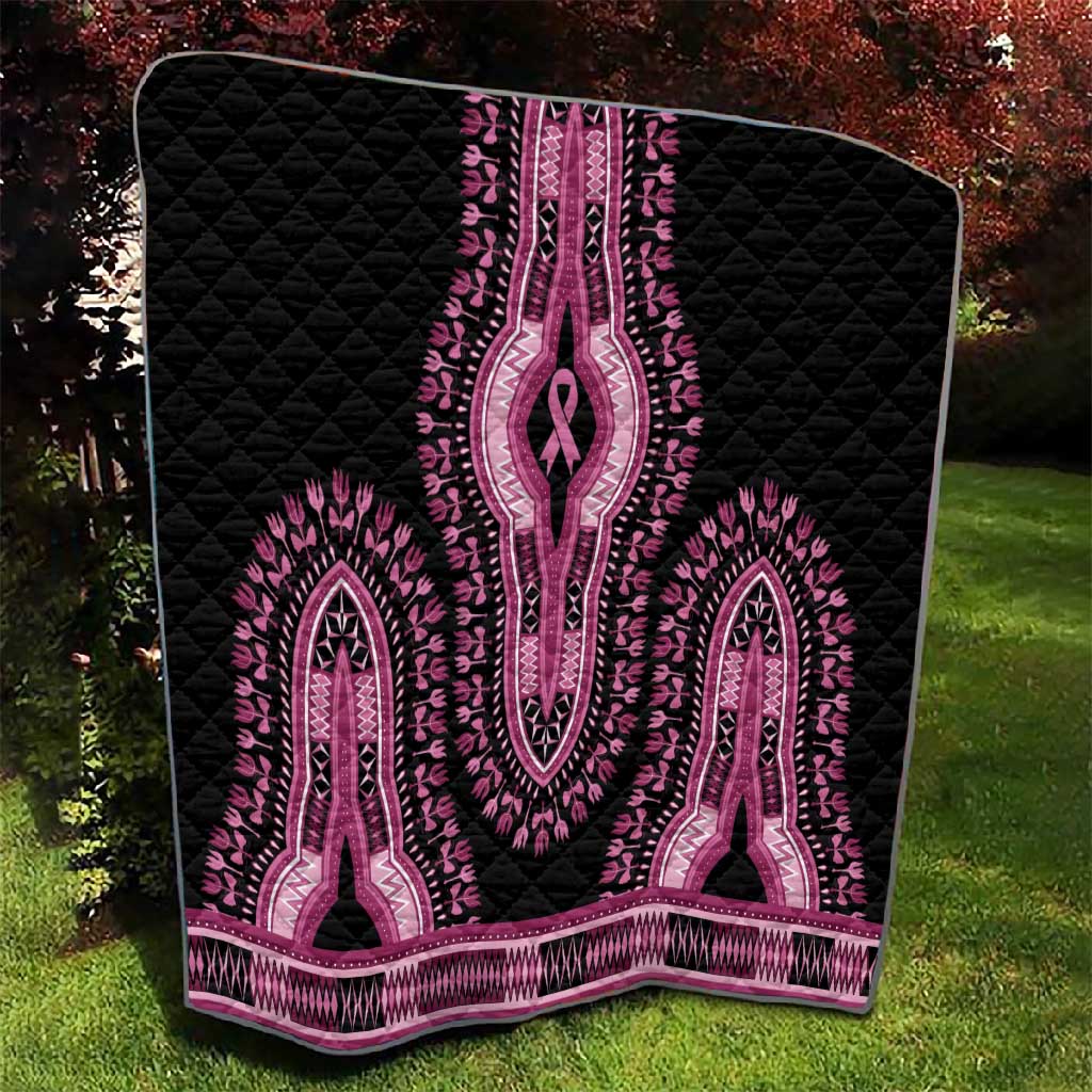 Breast Cancer Awareness Pink Ribbon Afro Quilt Dashiki Style LT7