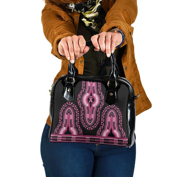Breast Cancer Awareness Pink Ribbon Shoulder Handbag Dashiki Style LT7