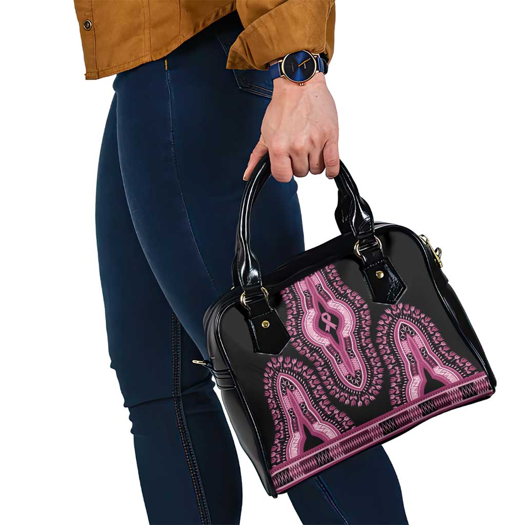 Breast Cancer Awareness Pink Ribbon Shoulder Handbag Dashiki Style LT7