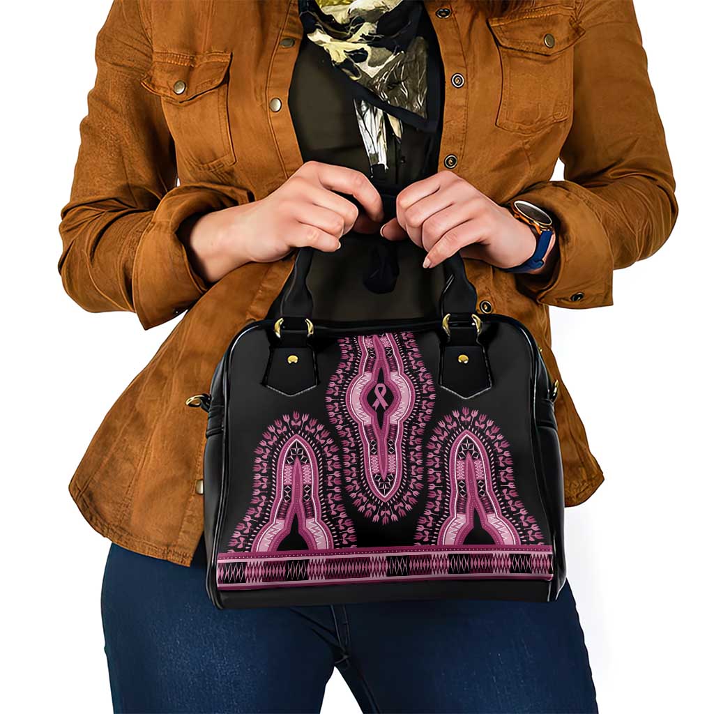 Breast Cancer Awareness Pink Ribbon Shoulder Handbag Dashiki Style LT7