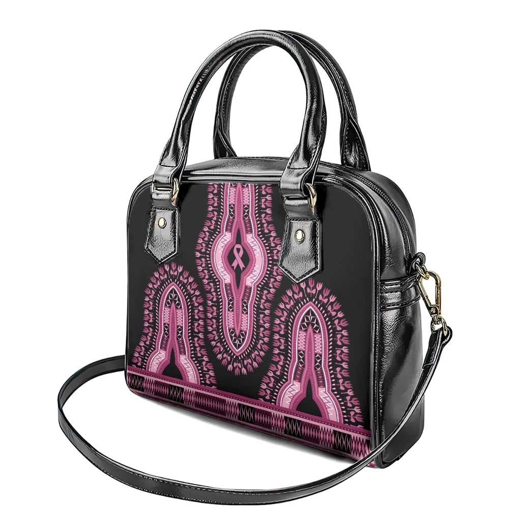 Breast Cancer Awareness Pink Ribbon Shoulder Handbag Dashiki Style LT7