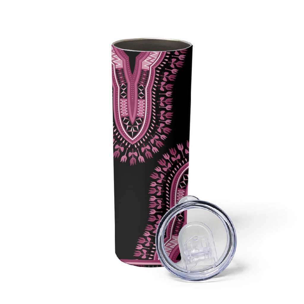 Breast Cancer Awareness Pink Ribbon Afro Skinny Tumbler Dashiki Style LT7