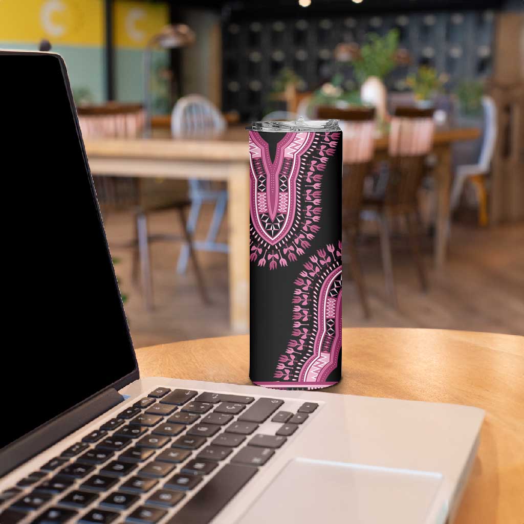 Breast Cancer Awareness Pink Ribbon Afro Skinny Tumbler Dashiki Style LT7