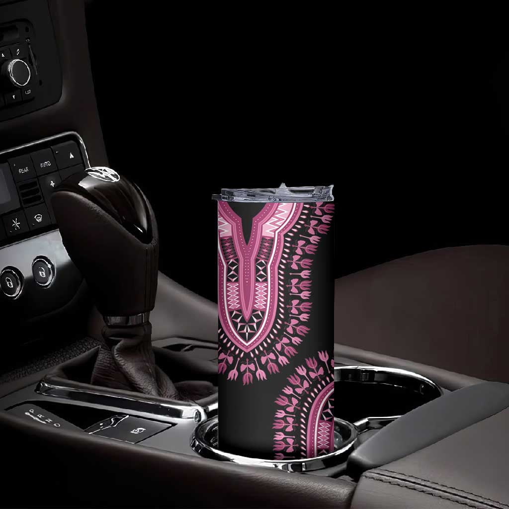 Breast Cancer Awareness Pink Ribbon Afro Skinny Tumbler Dashiki Style LT7