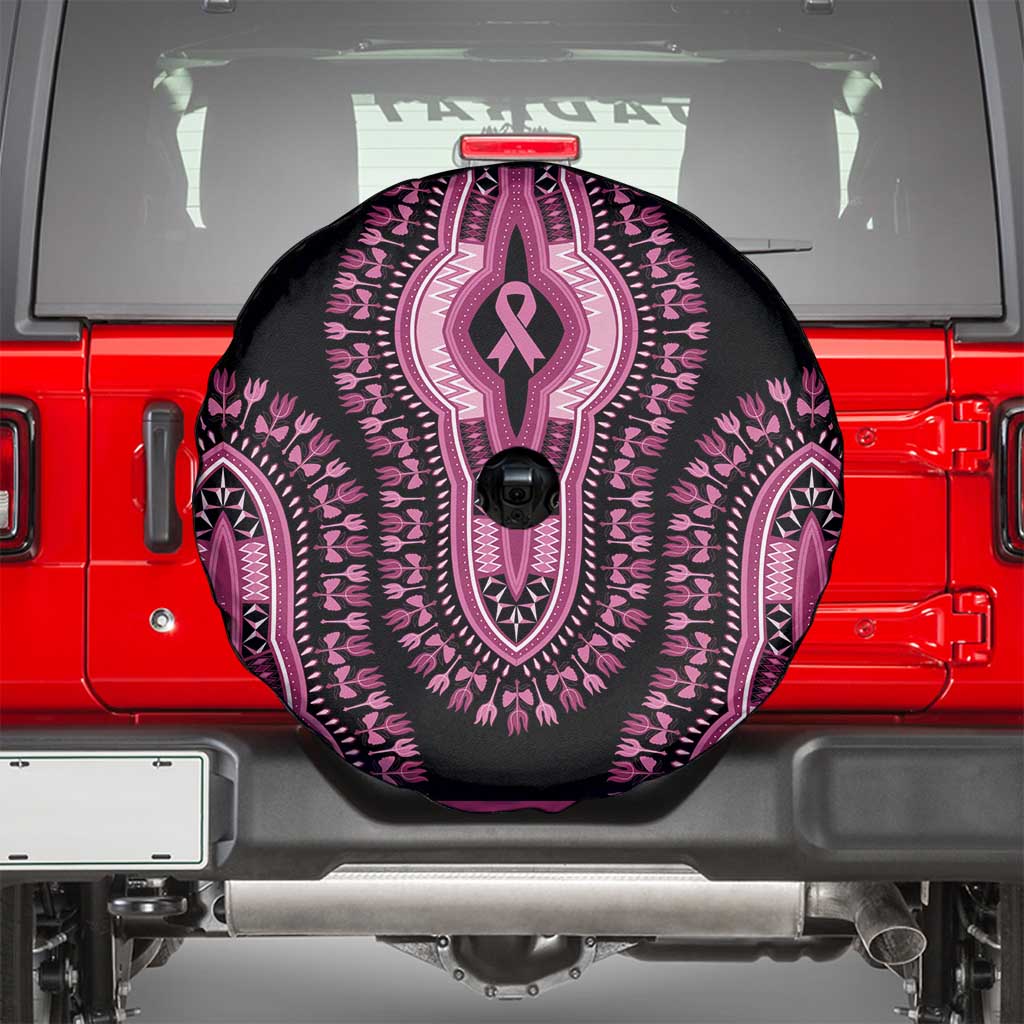 Breast Cancer Awareness Pink Ribbon Spare Tire Cover Dashiki Style LT7
