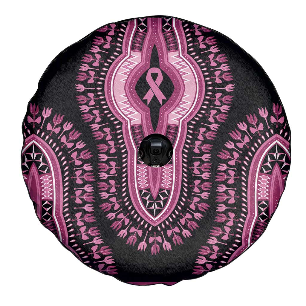 Breast Cancer Awareness Pink Ribbon Spare Tire Cover Dashiki Style LT7