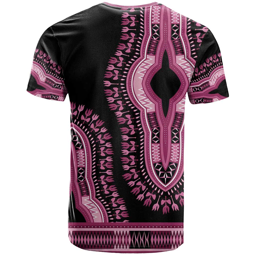 Breast Cancer Awareness Pink Ribbon Afro T shirt Dashiki Style LT7