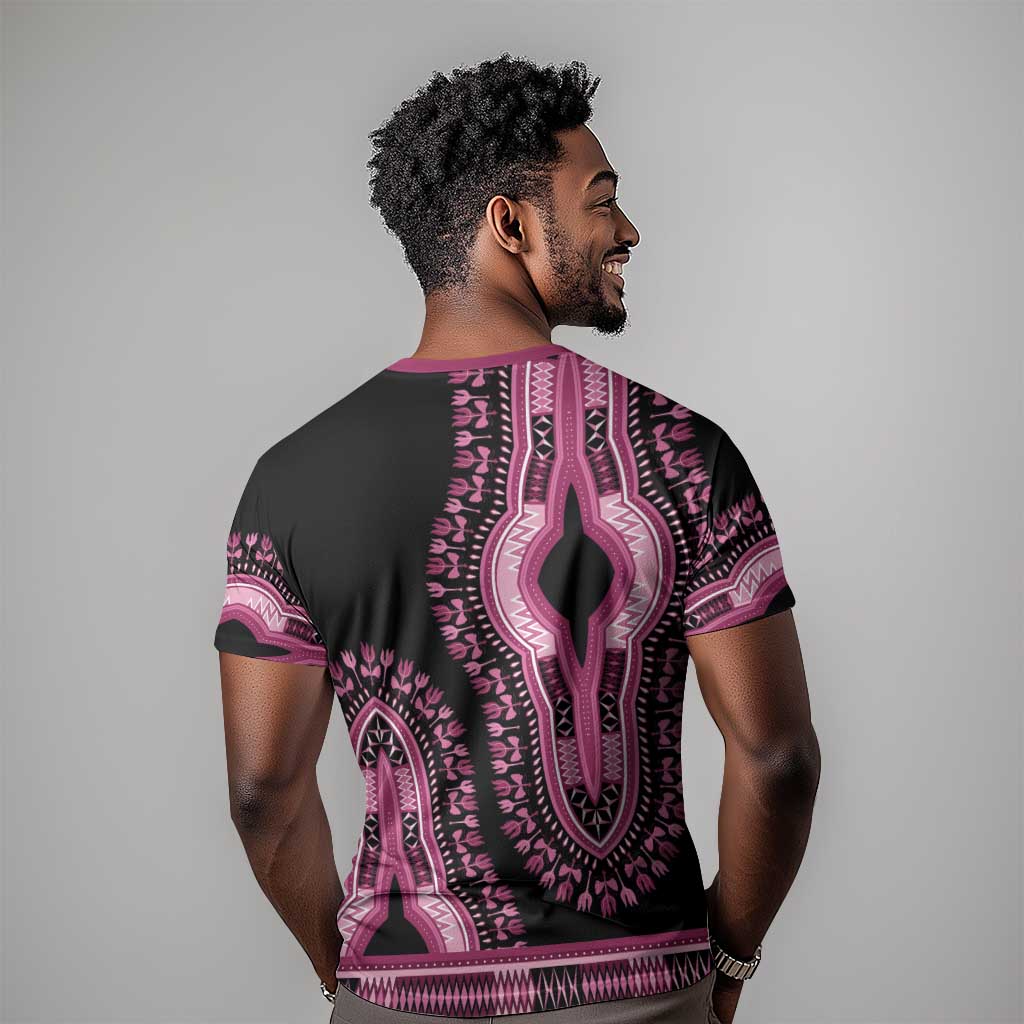 Breast Cancer Awareness Pink Ribbon Afro T shirt Dashiki Style LT7