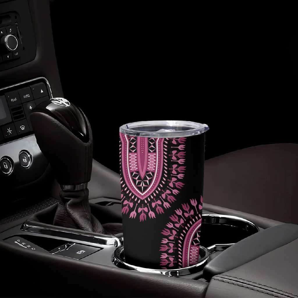 Breast Cancer Awareness Pink Ribbon Afro Tumbler Cup Dashiki Style LT7