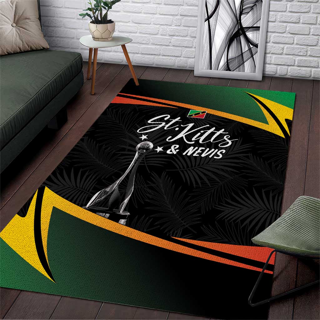 St Kitts and Nevis Cricket Afro Area Rug Go Patriots Go Champions LT7