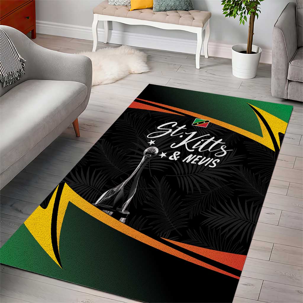 St Kitts and Nevis Cricket Afro Area Rug Go Patriots Go Champions LT7