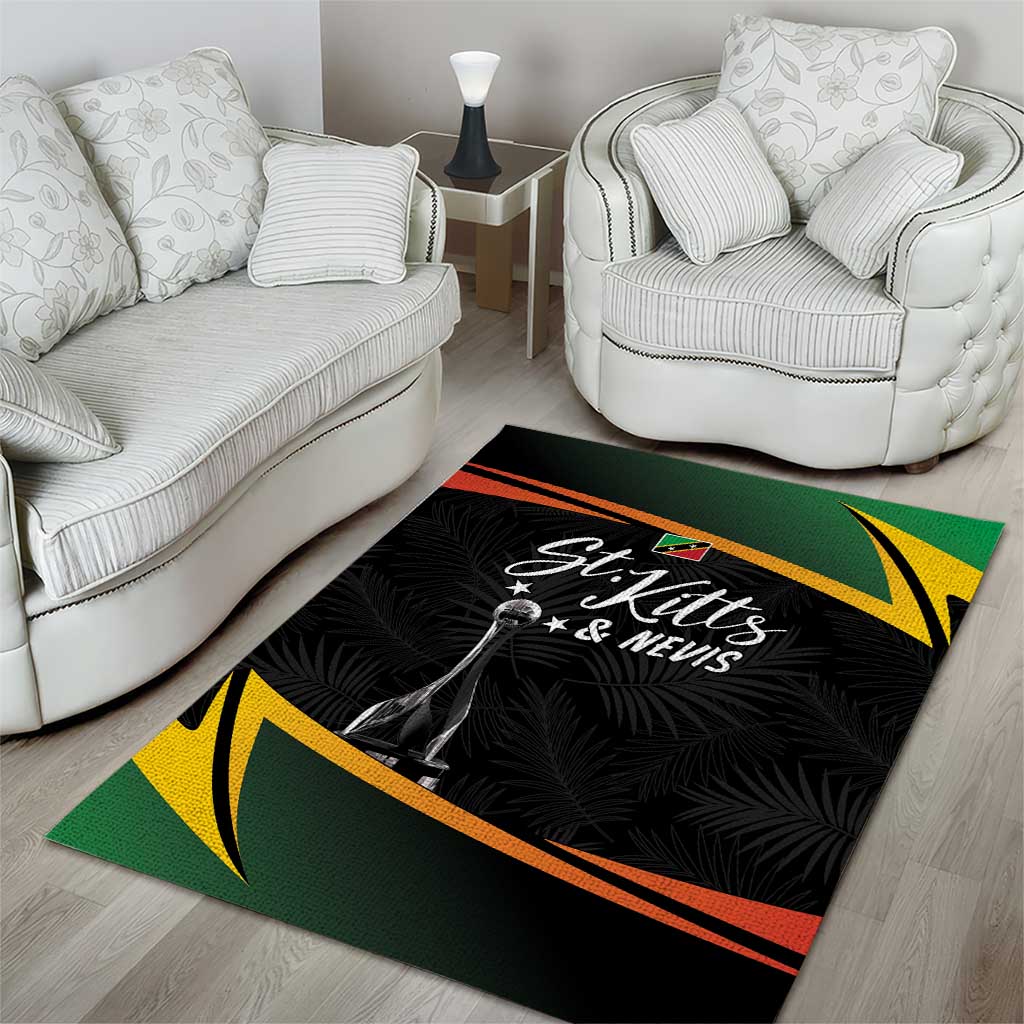 St Kitts and Nevis Cricket Afro Area Rug Go Patriots Go Champions LT7