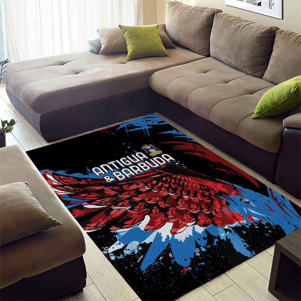 Afro-Antigua and Barbuda Cricket Area Rug Falcons Wings - Take Off LT7