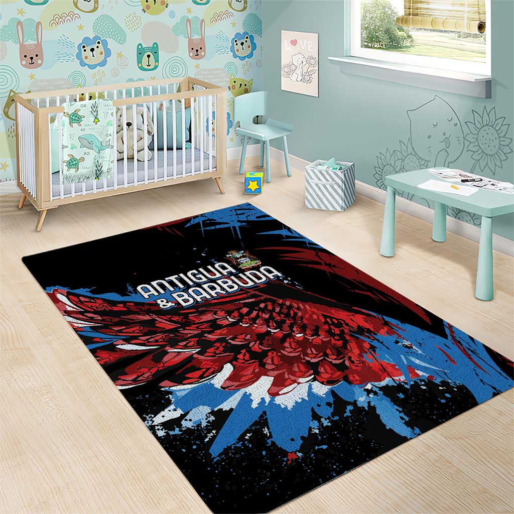 Afro-Antigua and Barbuda Cricket Area Rug Falcons Wings - Take Off LT7