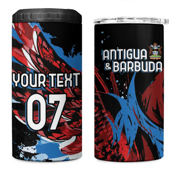 Afro-Antigua and Barbuda Cricket Custom 4 in 1 Can Cooler Tumbler Falcons Wings - Take Off LT7
