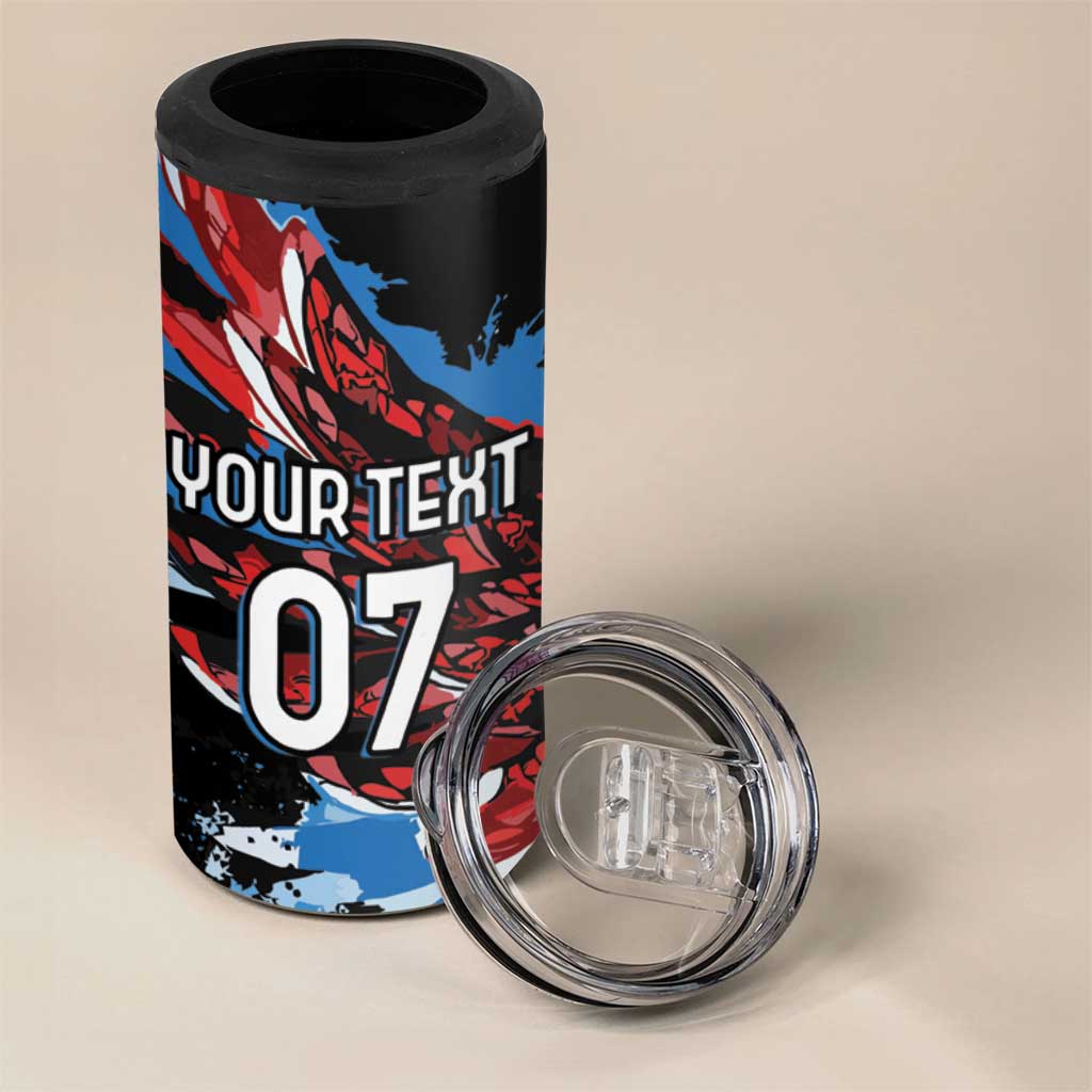 Afro-Antigua and Barbuda Cricket Custom 4 in 1 Can Cooler Tumbler Falcons Wings - Take Off LT7