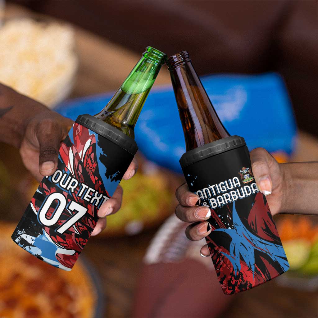 Afro-Antigua and Barbuda Cricket Custom 4 in 1 Can Cooler Tumbler Falcons Wings - Take Off LT7