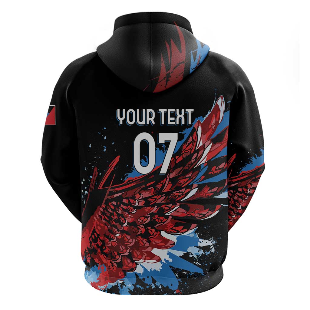 Antigua and Barbuda Cricket Custom Hoodie Falcons Wings - Take Off LT7