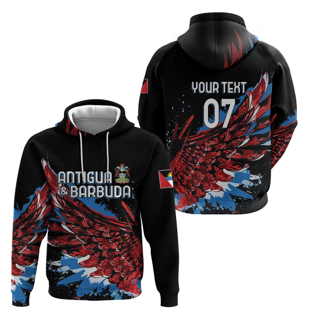 Antigua and Barbuda Cricket Custom Hoodie Falcons Wings - Take Off LT7
