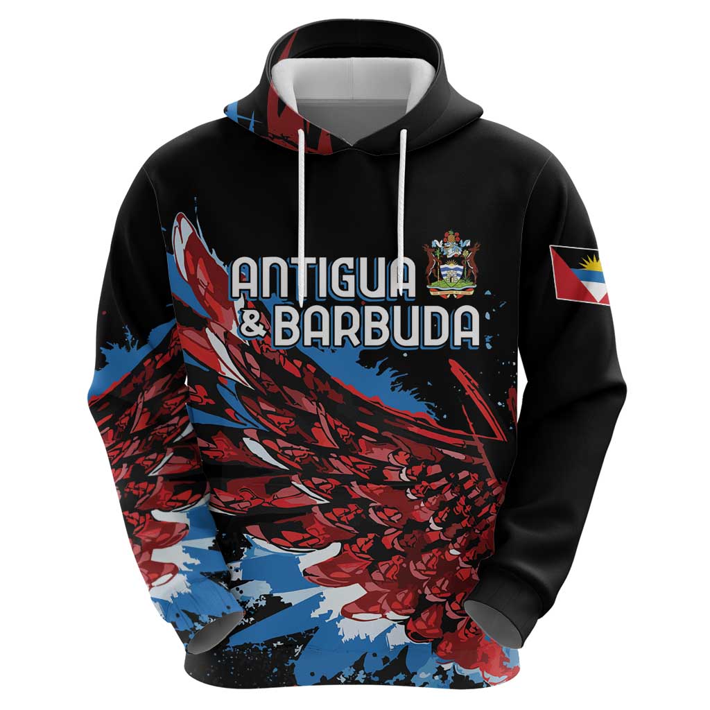 Antigua and Barbuda Cricket Custom Hoodie Falcons Wings - Take Off LT7