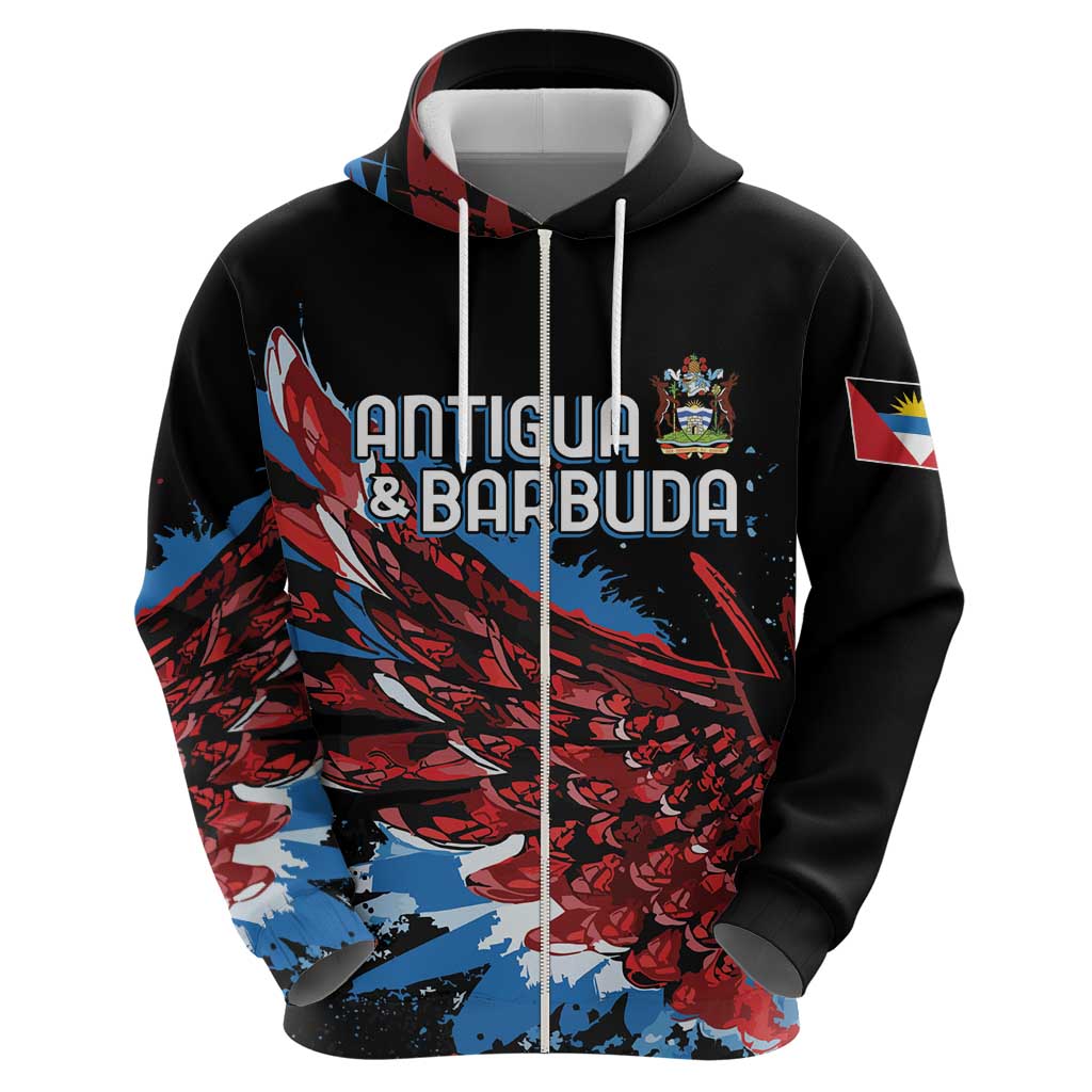 Antigua and Barbuda Cricket Custom Hoodie Falcons Wings - Take Off LT7