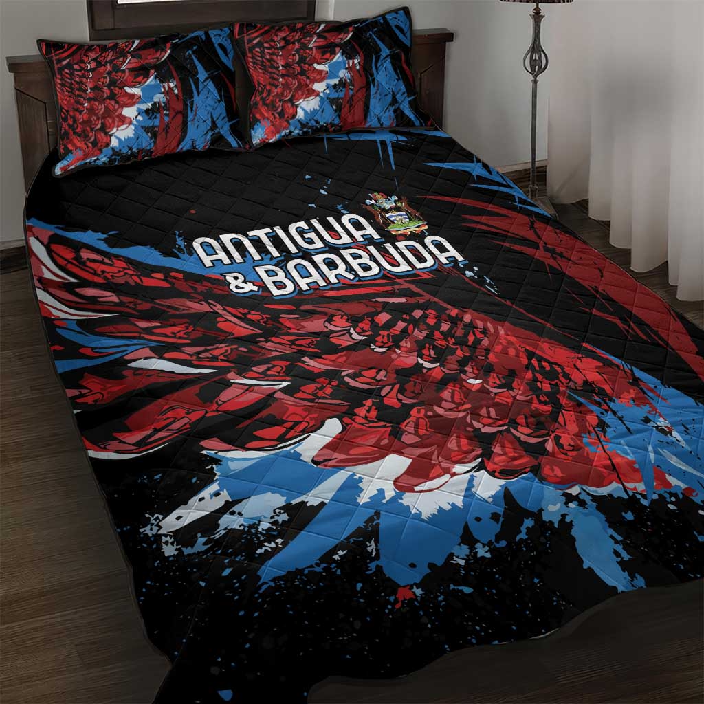Afro-Antigua and Barbuda Cricket Quilt Bed Set Falcons Wings - Take Off LT7
