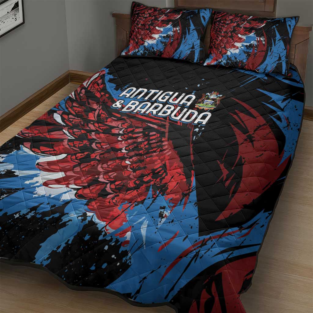 Afro-Antigua and Barbuda Cricket Quilt Bed Set Falcons Wings - Take Off LT7