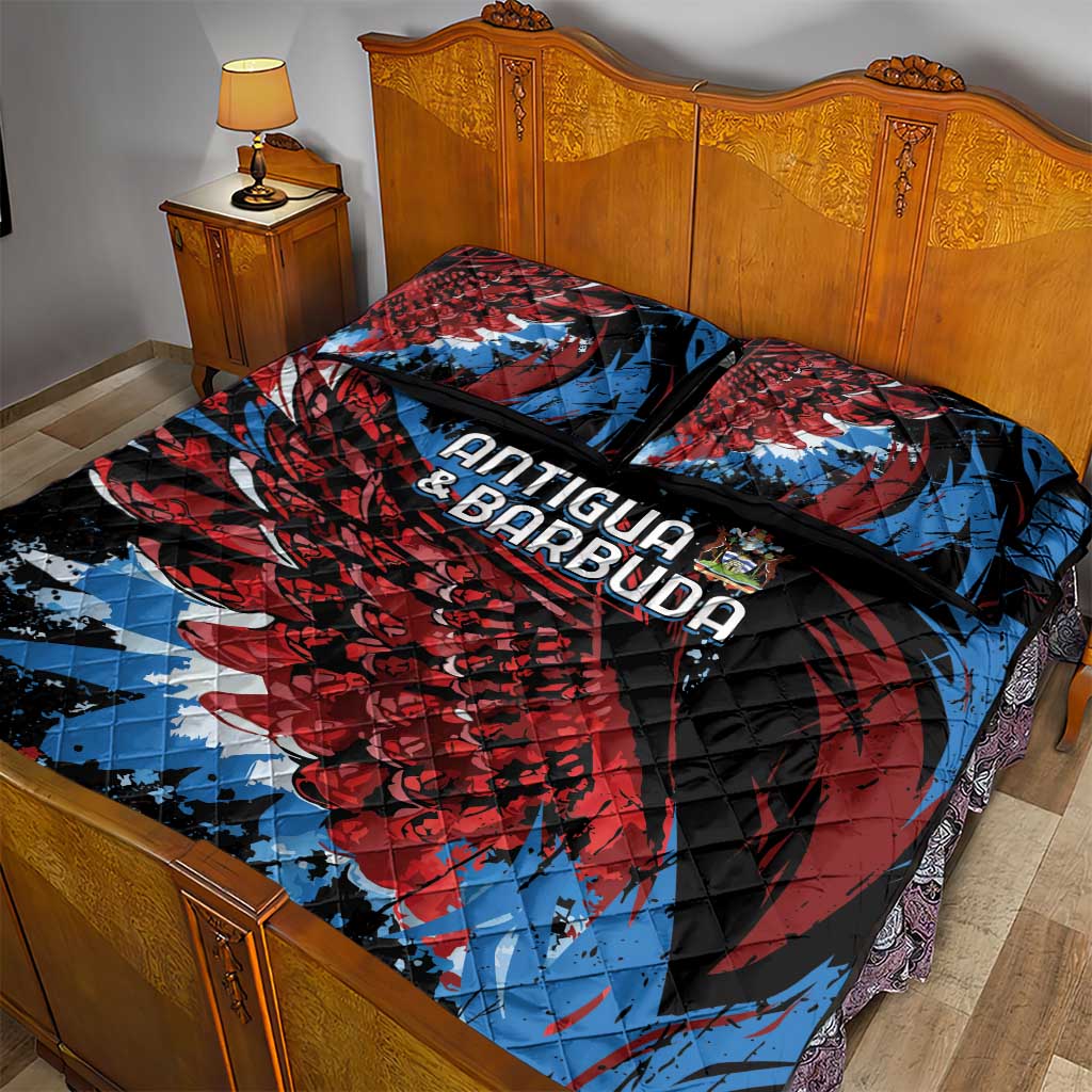 Afro-Antigua and Barbuda Cricket Quilt Bed Set Falcons Wings - Take Off LT7