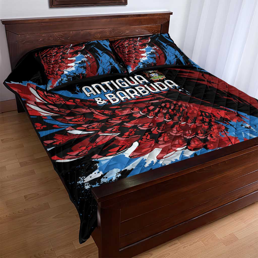 Afro-Antigua and Barbuda Cricket Quilt Bed Set Falcons Wings - Take Off LT7