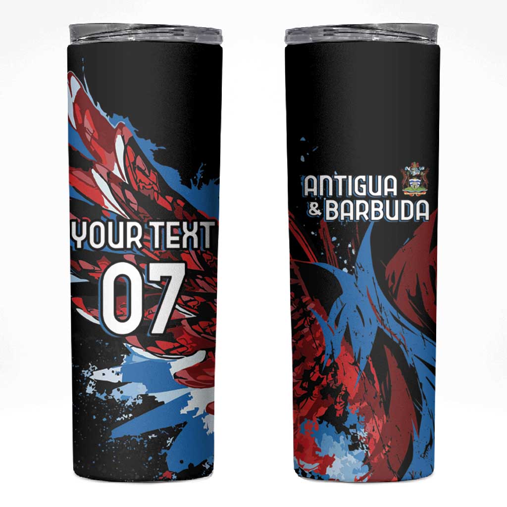 Afro-Antigua and Barbuda Cricket Custom Skinny Tumbler Falcons Wings - Take Off LT7