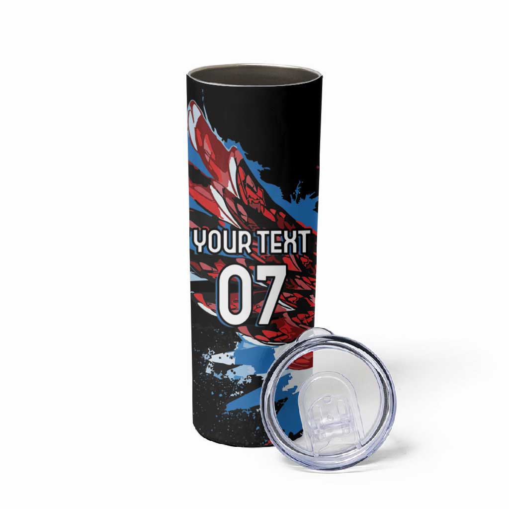 Afro-Antigua and Barbuda Cricket Custom Skinny Tumbler Falcons Wings - Take Off LT7