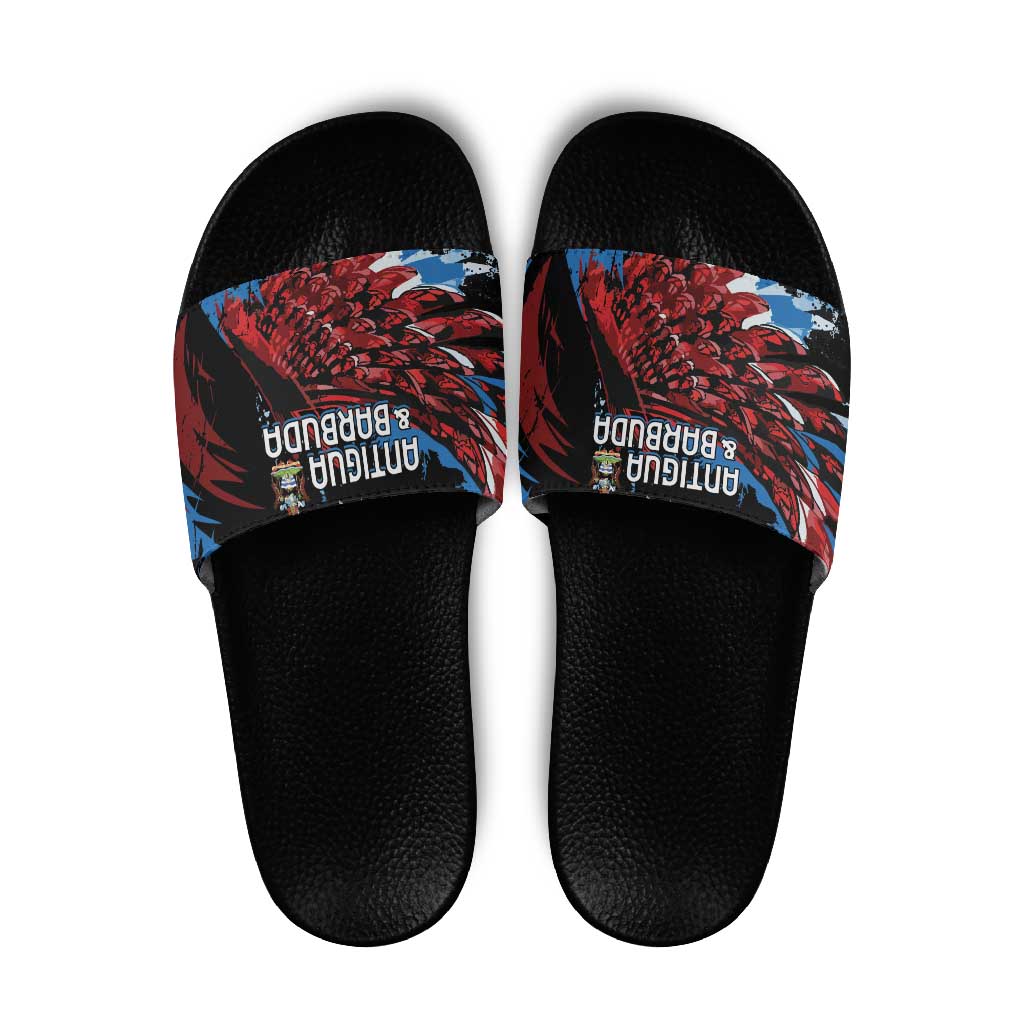 Antigua and Barbuda Cricket Slide Sandals Falcons Wings - Take Off LT7
