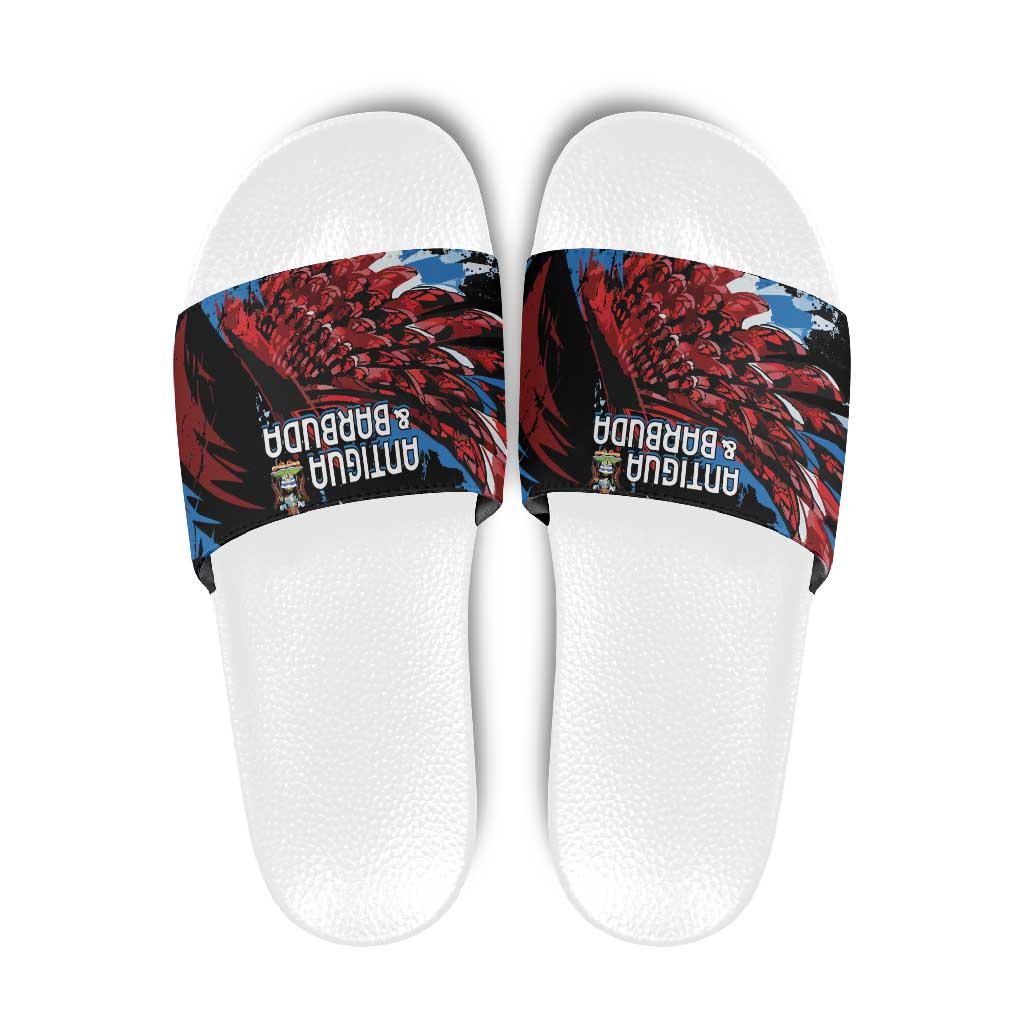Antigua and Barbuda Cricket Slide Sandals Falcons Wings - Take Off LT7