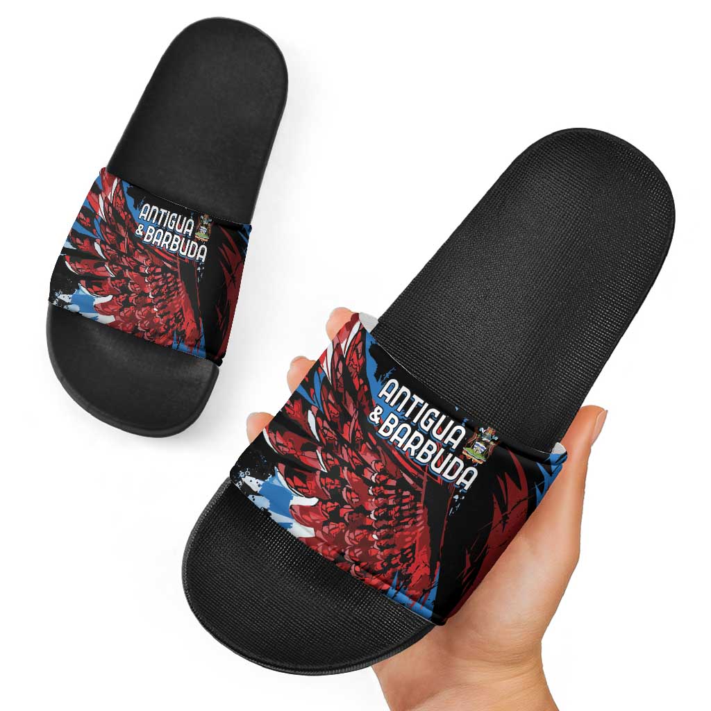 Antigua and Barbuda Cricket Slide Sandals Falcons Wings - Take Off LT7