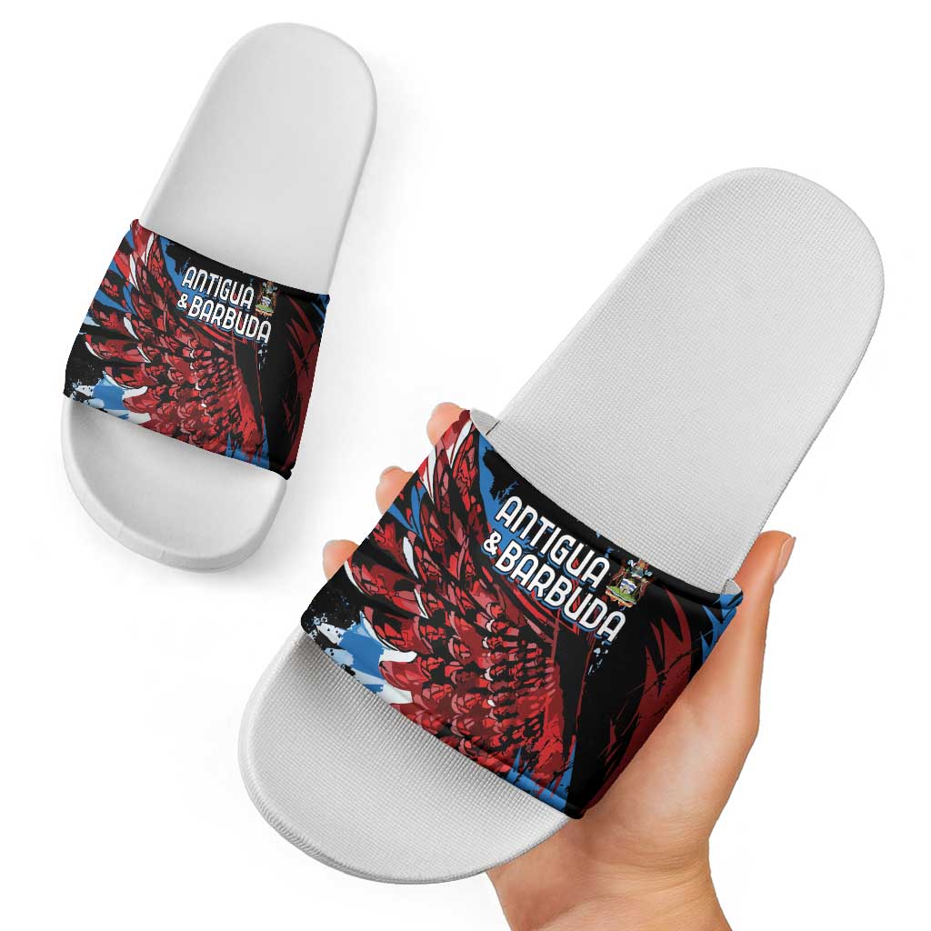 Antigua and Barbuda Cricket Slide Sandals Falcons Wings - Take Off LT7