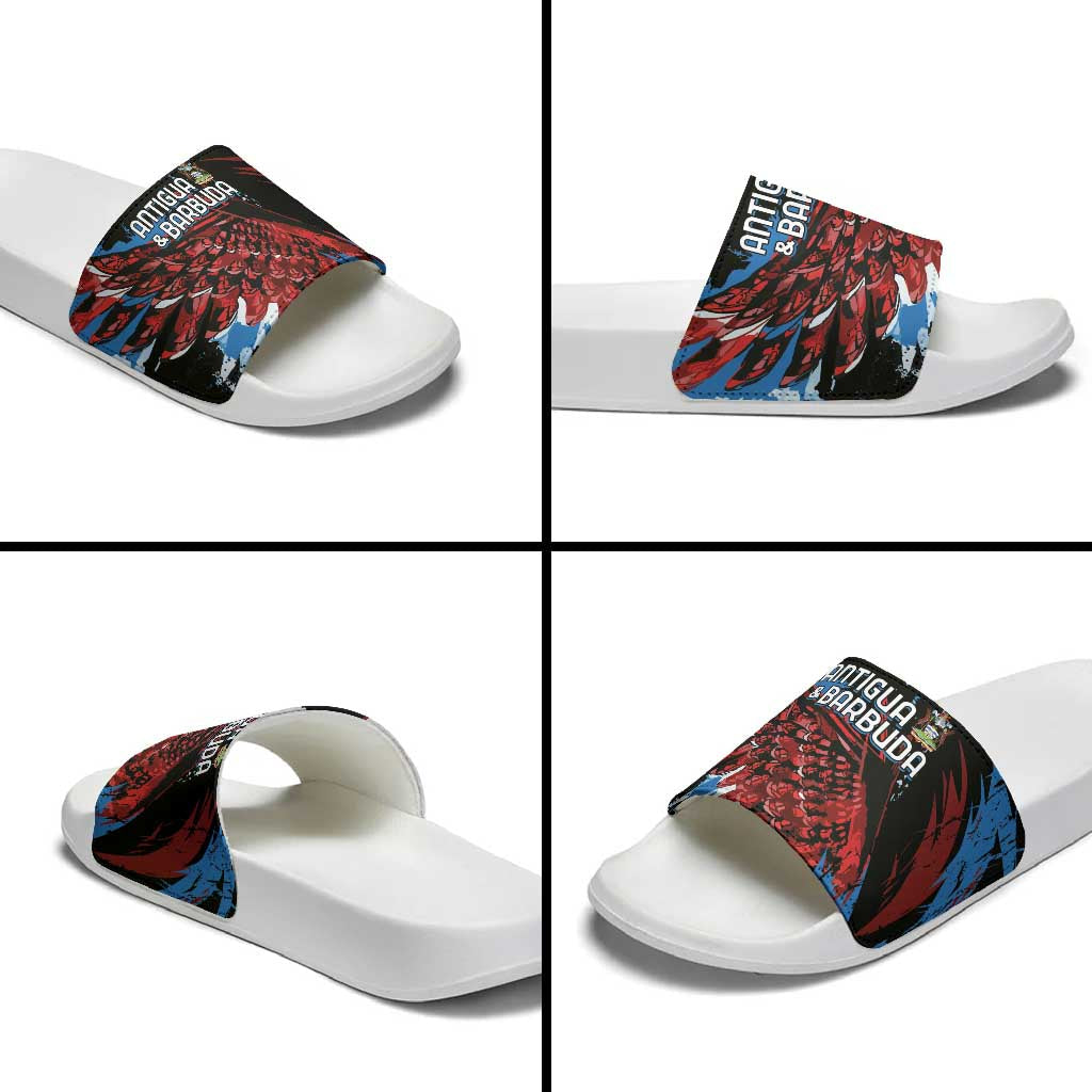 Antigua and Barbuda Cricket Slide Sandals Falcons Wings - Take Off LT7